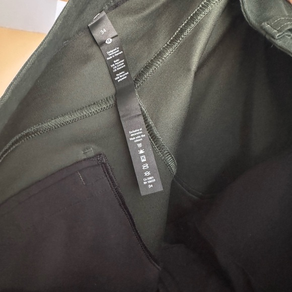 Lululemon ABC Pant Jeans Slim Skinny Forest Dark Green Size 34 x 26 Cropped - Picture 4 of 4